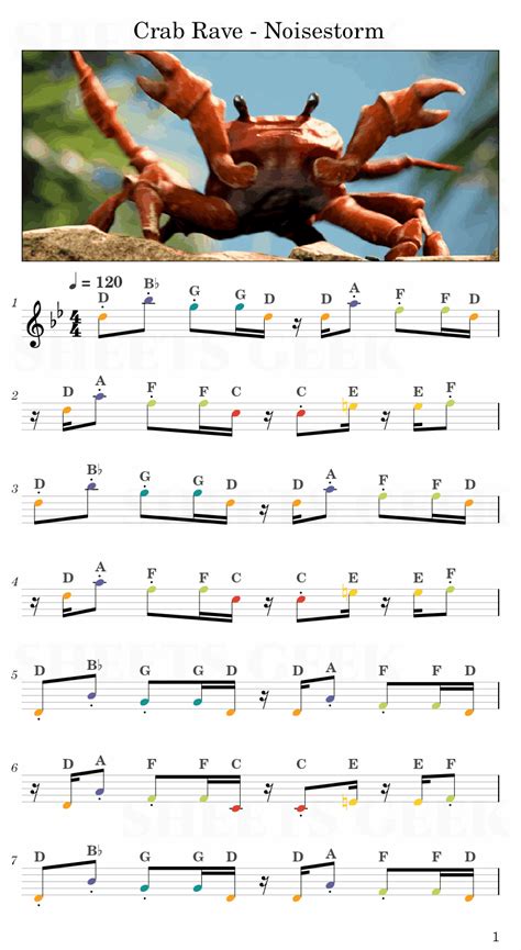 crab rave piano notes|Crab Rave (Easy ver.) Sheet music for Piano (Solo).